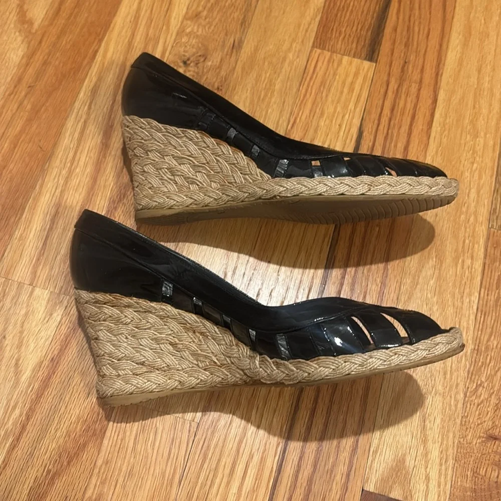 Stuart Weitzman Peep Toe Wedges - Picture 5 of 9